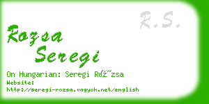 rozsa seregi business card